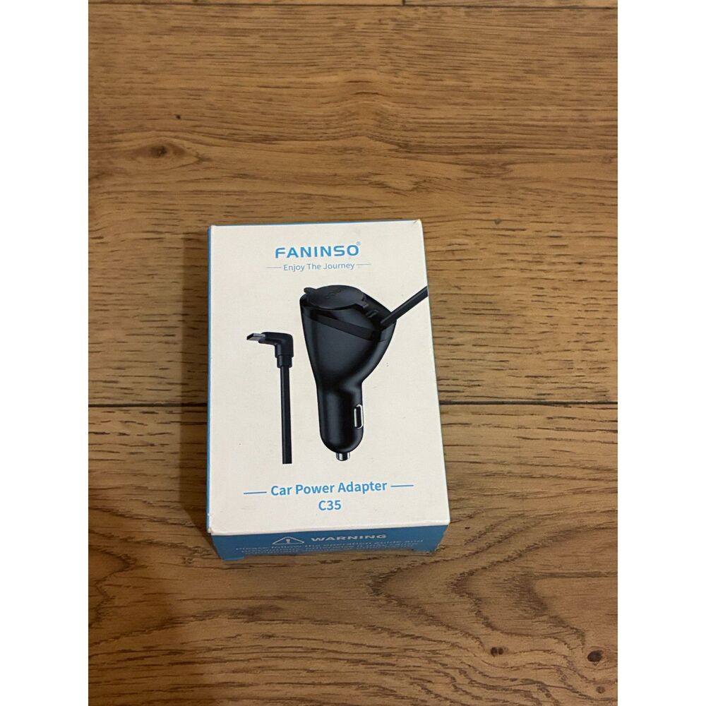 Faninso C35 Car Power Adapter 45W Fast Charge USB-C 11.5FT Cable (2 Available)